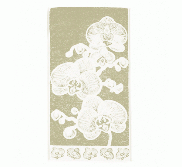 Полотенце льняное махровое "Орхидея" 