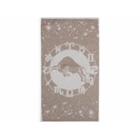 Полотенце льняное махровое  "Новогодний зодиак Бык" 