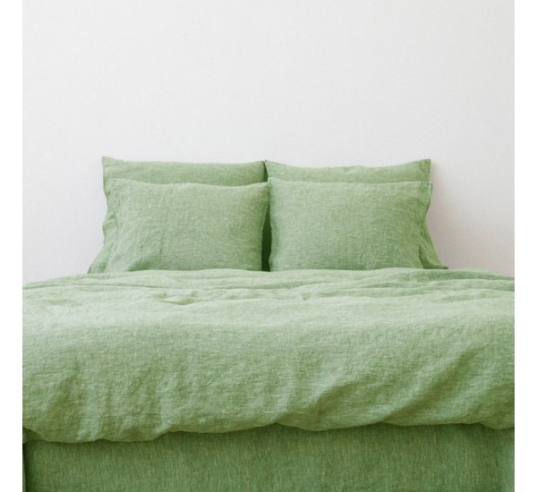 Комплект умягченного постельного белья "Зеленый меланж" 