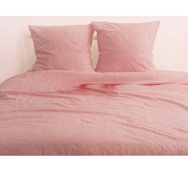 Комплект умягченного постельного белья "Цвет Розовый"