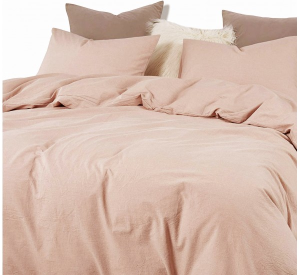 Комплект умягченного постельного белья "Цвет розовый" прост. на резинке